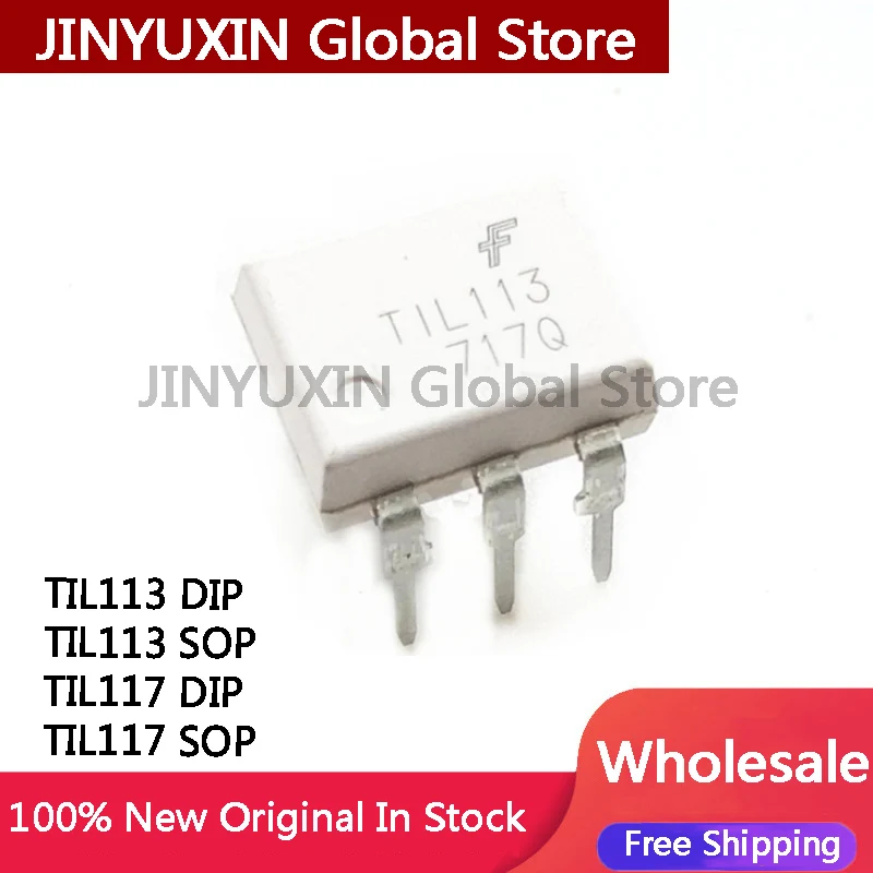 20pcs TIL117 TIL113M TIL113 DIP-6 SOP-6 Optocoupler Crystal Tube Optical IC In Stock Wholesale