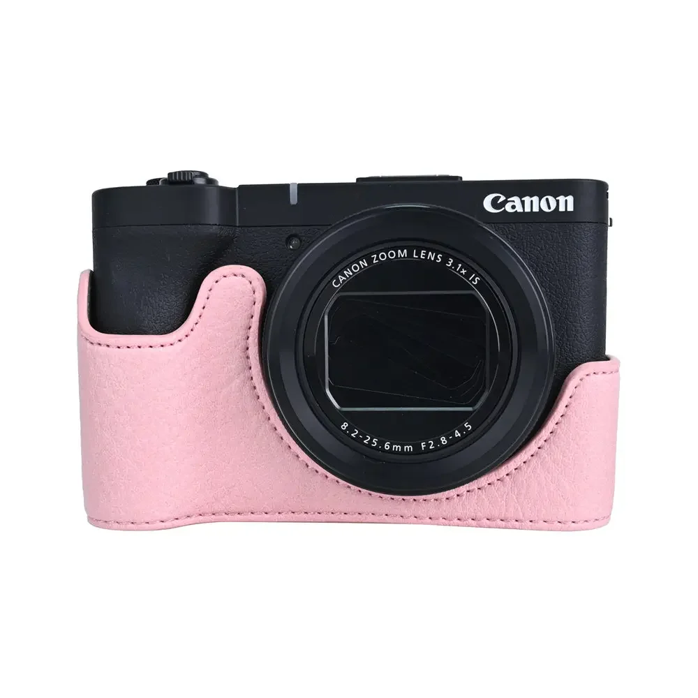 

Получехол для камеры из искусственной кожи для Canon PowerShot V1 Litchi Skin, отверстие для аккумулятора, нижняя крышка