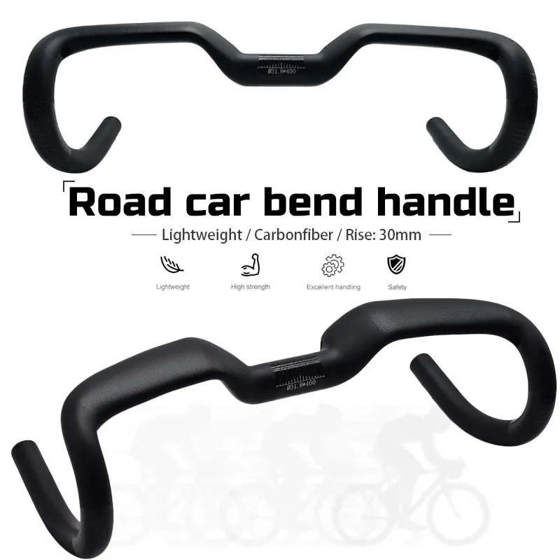 Neuer T1000 Vollcarbon 30mm Rise Gravel Lenker Ultraleicht mit Interner Kabelführung Dropbar 400/420/440mm Fahrrad-Upgrade-Teile