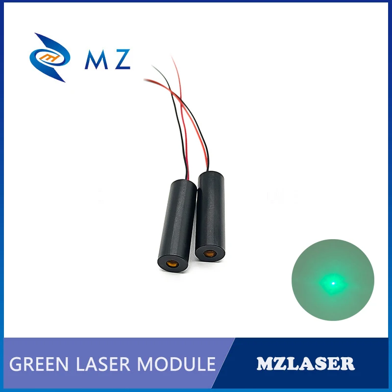 โมดูลไดโอดเลเซอร์ขนาดกะทัดรัด D12mm 505nm 5mW 10mW 20mW 30MW 3V 5V 12V 24V 24V เลเซอร์จุดสีเขียวเกรดอุตสาหกรรม