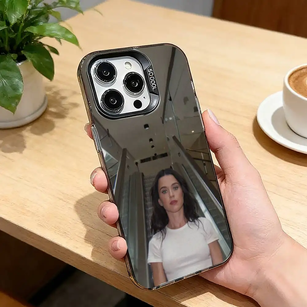 American S-Singer K-Katy P-Perry  Phone Case For iPhone 17,16,15,14,13,12,11 Plus,Pro Max,XS,Colorful Silver Black Cover