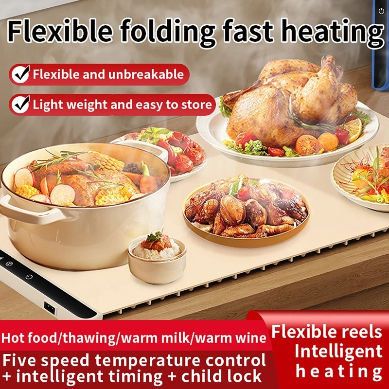 電気保温トレイ フードウォーマープレート 折りたたみ式 ポー - Portable Food Warmer のレビューと価格