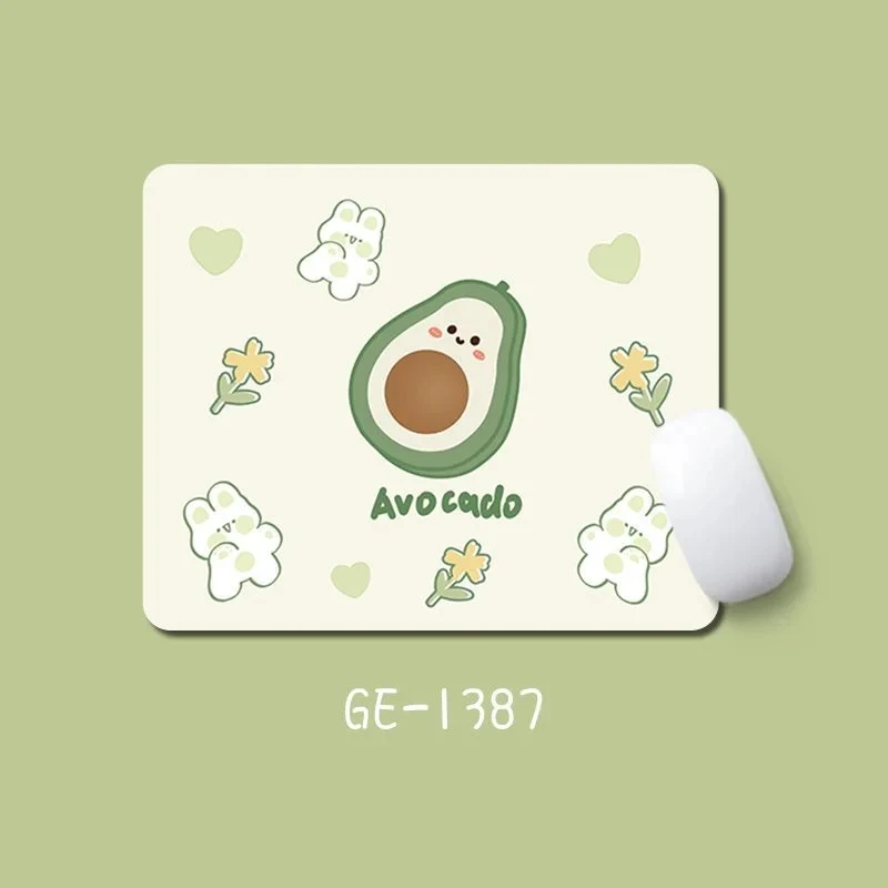 Avocado-Mauspad, Mini-Schreibtischunterlage, Niedliches Kawaii-Gummipad für Büro und Gaming, 7 Muster – Detail 7