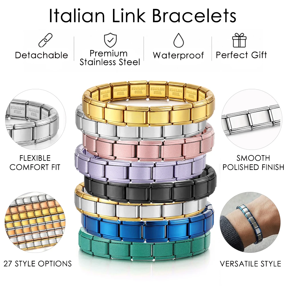 Men Accessories Wholesale - 트렌디 스테인리스 스틸 9mm 이탈리아 참