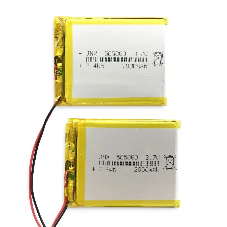 505060 3.7V 2000mAh 3.7V  thermistor lithium polymer rechargeable battery for Bluetooth mobile phone PDA MID TV box GPS tablet