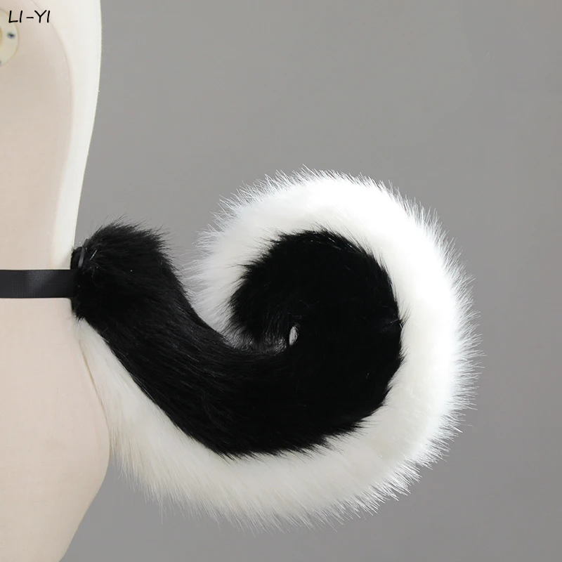 6 Colors Handmade Collie Dog Fold Style Tail Cosplay Costume Accessories Plush German Shepherd Dog Tail COS Props Shiba Inu Tail