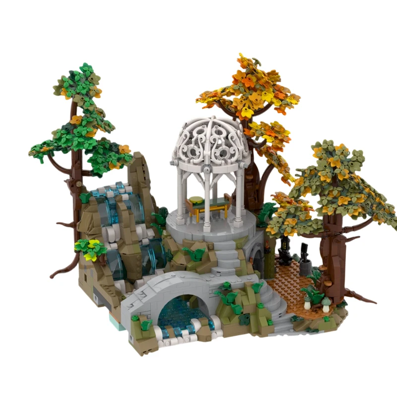 MOC-234524 1027 Uds. Castillo de película de fantasía bloques de construcción juguetes para niños regalo de cumpleaños de Navidad modelo adulto adorno de escritorio