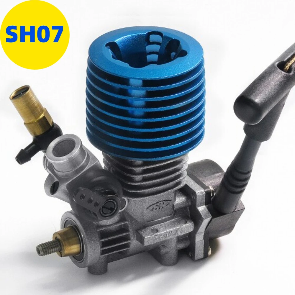 

Миниатюрная модель двигателя самолета SH07 с выхлопом сбоку, ручным запуском, высокоточная металлическая модель двигателя для радиоуправляемых машин