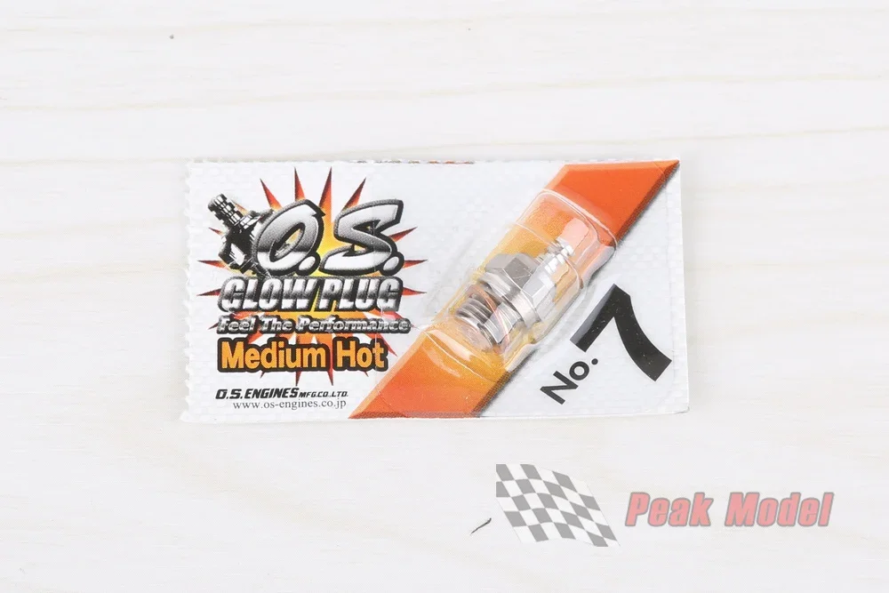 Bujías incandescentes originales OS NO.7 Medium Plug N para motor Nitro, piezas de automóvil de rendimiento 100% auténticas