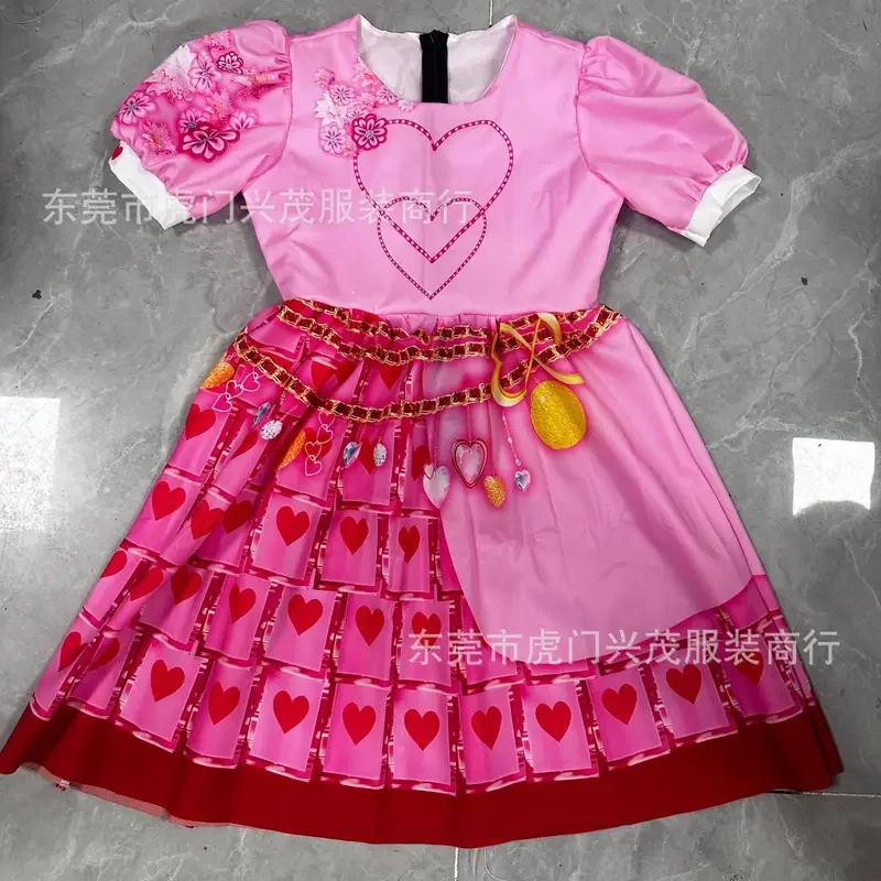 2024 크로스 보더 뉴 디센던트 4 레드 퀸즈 라이즈 걸스 드레스 레드 무대 공연 의상@0Z*