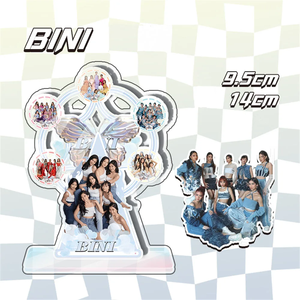 KPOP (G)I-DLE TNT BINI Acrylic Stand Fashion Rotatable Ferris Wheel 15CM Detachable Standing Model Desktop Ornament Fans Gift