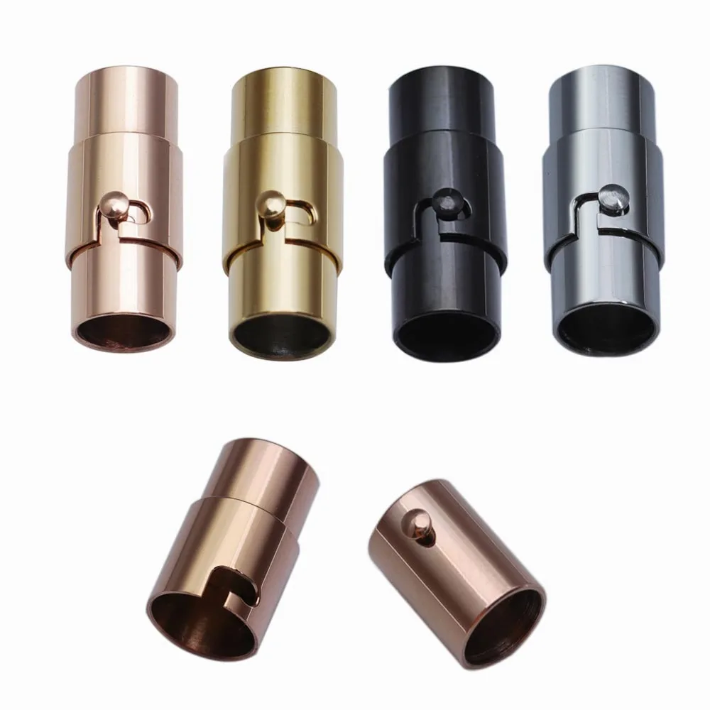 1 個の強力な磁気クラスプとロック機構付きレザーコードエンドキャップコネクタ DIY ブレスレットネックレスジュエリー作成用