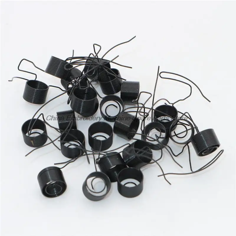 100PCS Black Thickened Spring 0.55 Alarm Spring Thread Take Up Spring Check Spring Flat Bottom Plug Rod Springs for Feiya Tajima