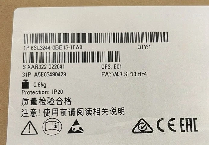 

Brand New Original 6SL3244-0BB13-1FA0 6SL3244 0BB13 1FA0 Microprocesser Control Unit Fast Delivery