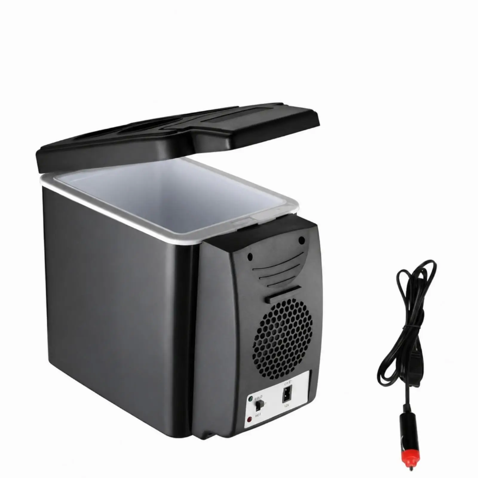 Small Portable Refrigerator 18L Car Fridge Cooler Warmer Dual Function for Camping Picnic Road Trip Home Office Desk Top Use