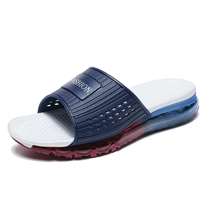 Sanzoog Men Air Cushion Slippers Beach Designer Slides Summer Fashion Shoes Outdoor Indoor Home House Shoes 2022 New Brand