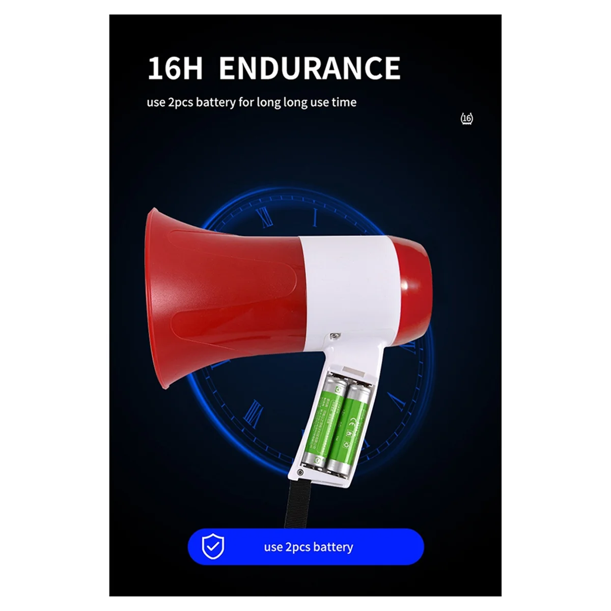 A20M جديد المتكلم 100 واط الطاقة المحمولة بولهورن صوت صفارة الإنذار/وائط الإنذار التحكم في مستوى الصوت محرك فلاش USB TF بطاقة BT