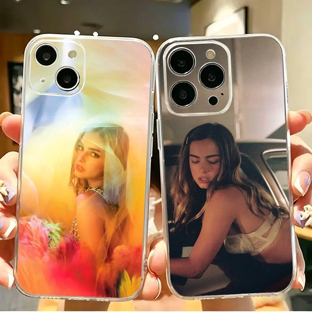 Coque de téléphone transparente pour iPhone 17 16 15 14 13 12 11 Mini Pro Max Plus, inspirée par l'influenceuse Addison Rae