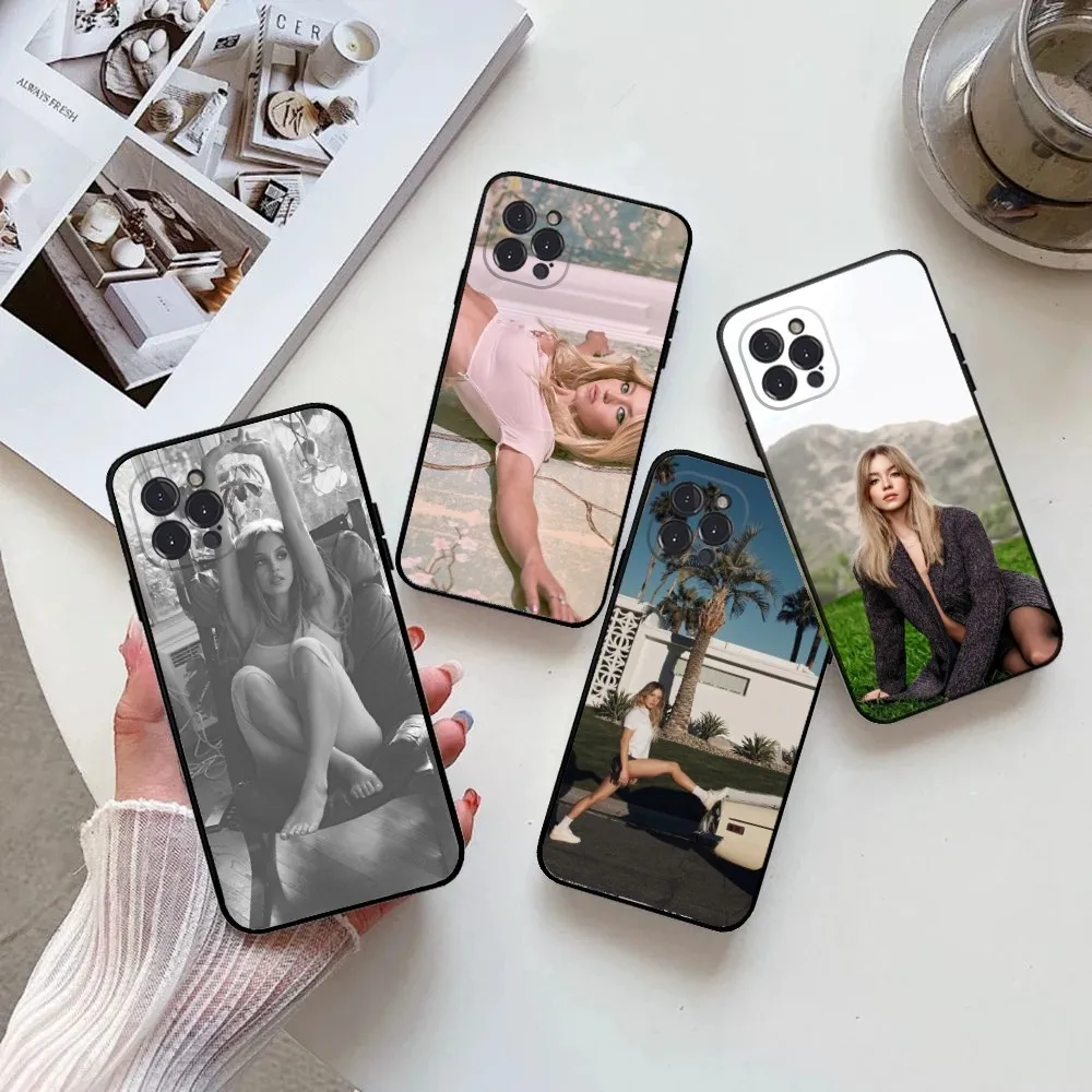 S-Sydney Sweeney Phone Case  for IPhone 15,14,13,12,11 Pro Max Mini 8,7 Plus SE2 X XR XS MAX Silcone Soft Covers