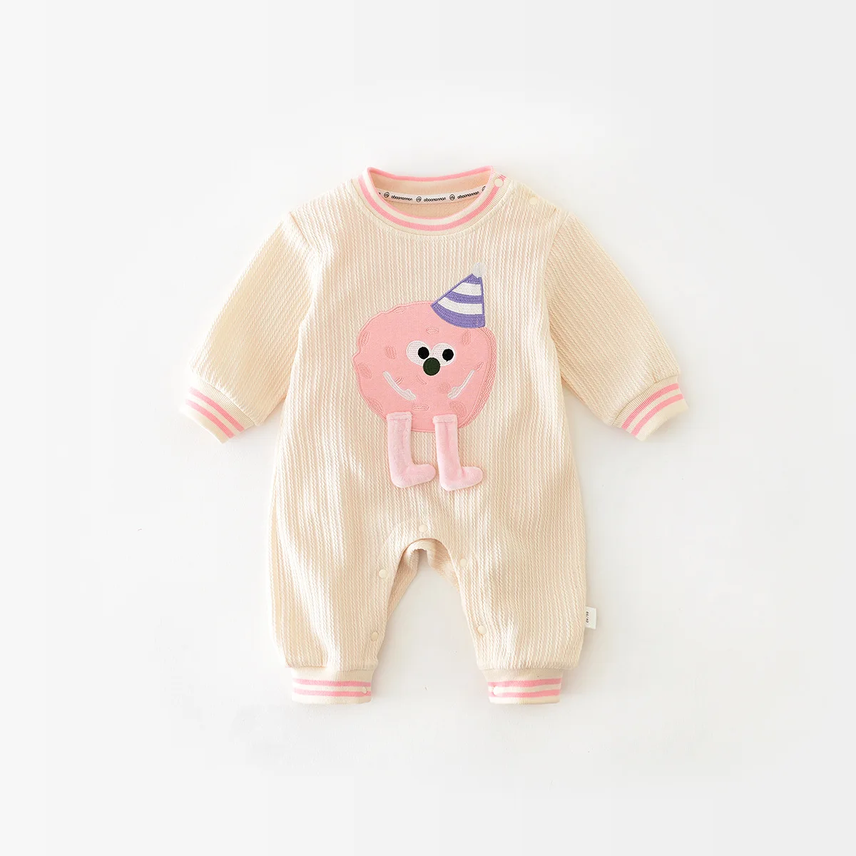 Spring Unisex Cartoon Infant Newborn Baby Rompers Knit Toddler Baby Girls Boys Clothes Cookies Jumpsuits Outfits