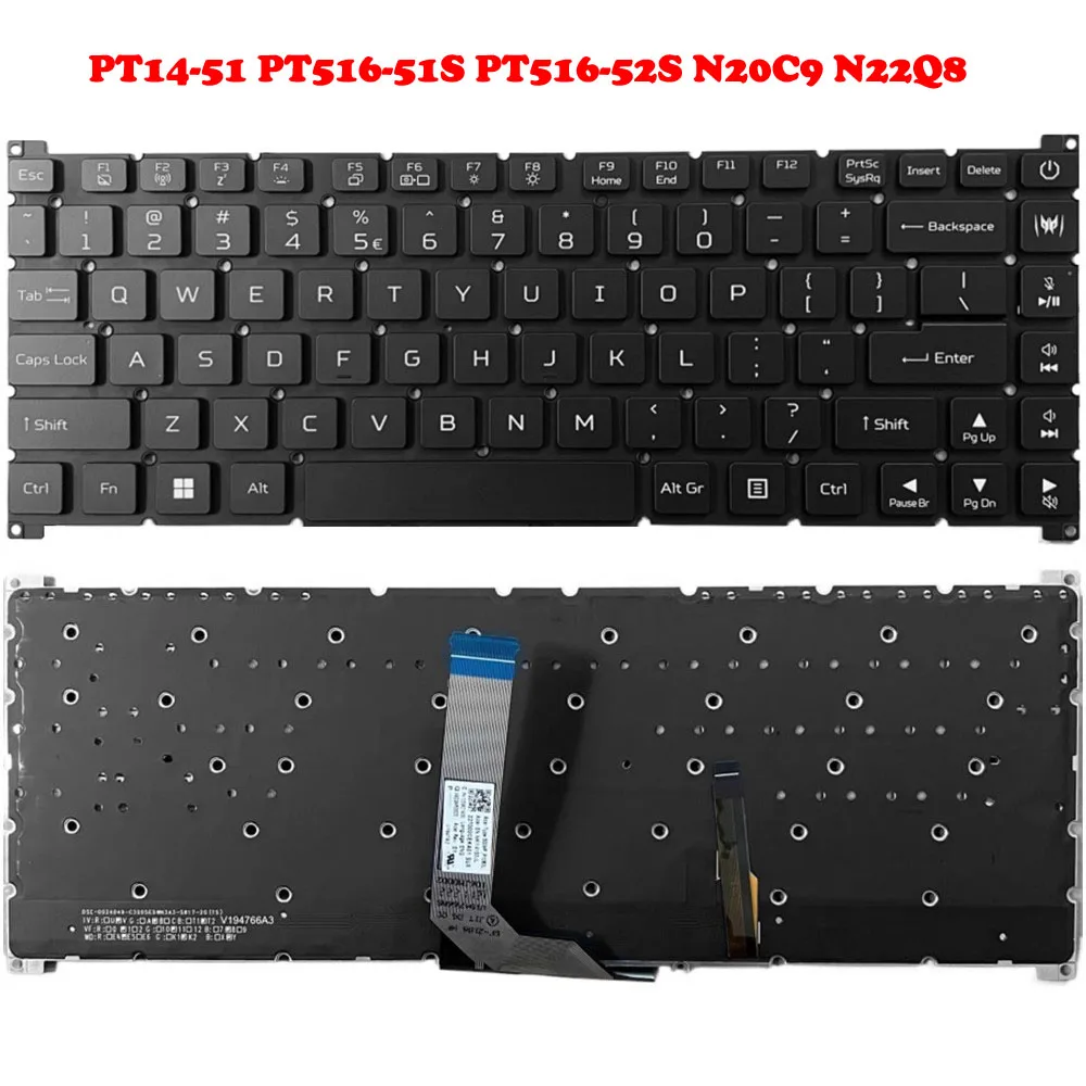 Laptop US RGB Backlight Keyboard For ACER Predator Triton 14 PT14-51 Predator Triton 300SE PT314-52s PT516-51S PT516-52S