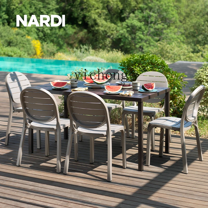 TWR Outdoor Garden Table and Chair Villa Garden Terrace Outdoor Table and Chair Combination