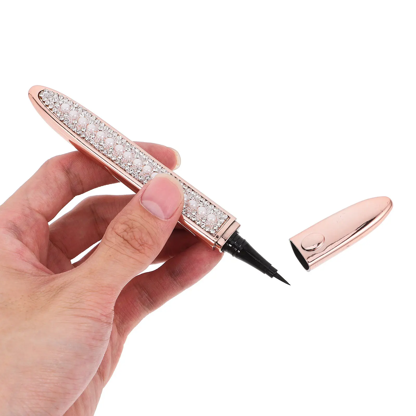 ปากกาอายไลเนอร์แบบมีกาวในตัว ไม่เลอะ ไม่เป็นคราบ ประกายเพชร เรียบเนียน แห้งเร็ว อุปกรณ์แต่งหน้าอายไลเนอร์