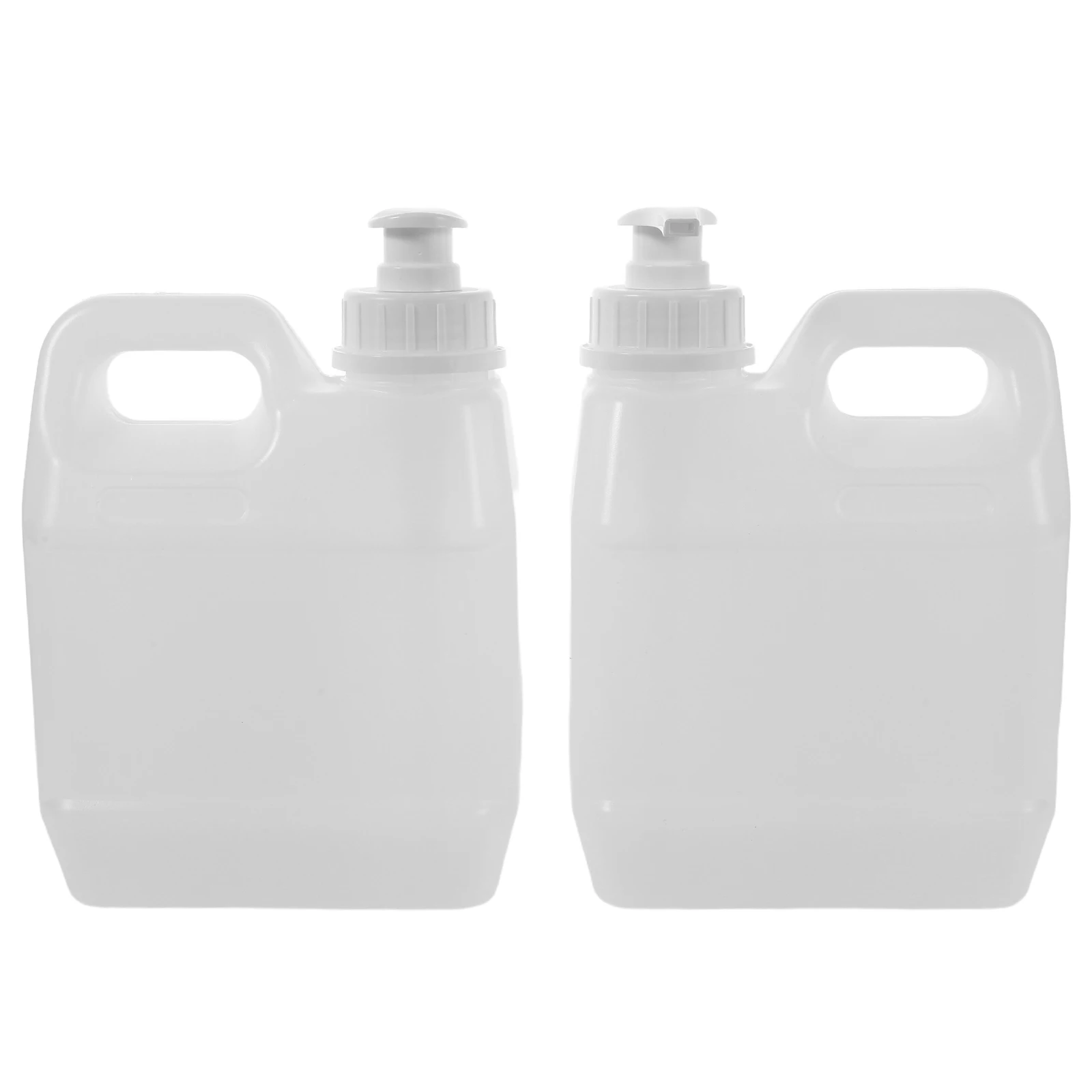 

2pcs Plastic Pump Jug 1L Shampoo Dispenser Body Wash Pump Bottle Refillable Transparent Liquid Storage Container Leakproof