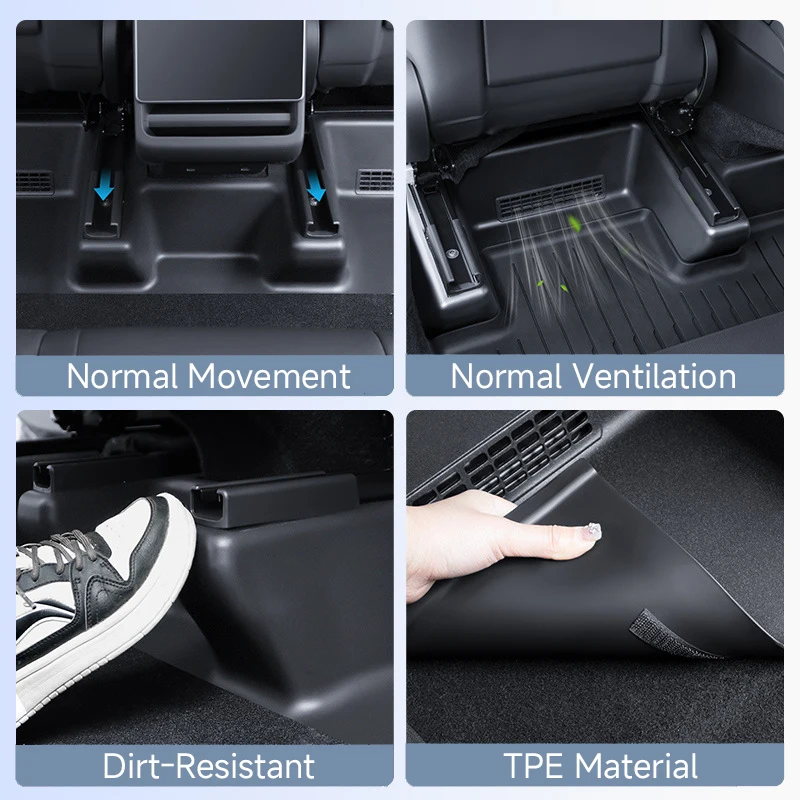 Für Tesla Model Y Juniper 2026 2025 Zubehör TPE Unterbodenschutz Anti-Kick Anti-Schmutz-Pad für Tesla Model Y Juniper – Detail 3
