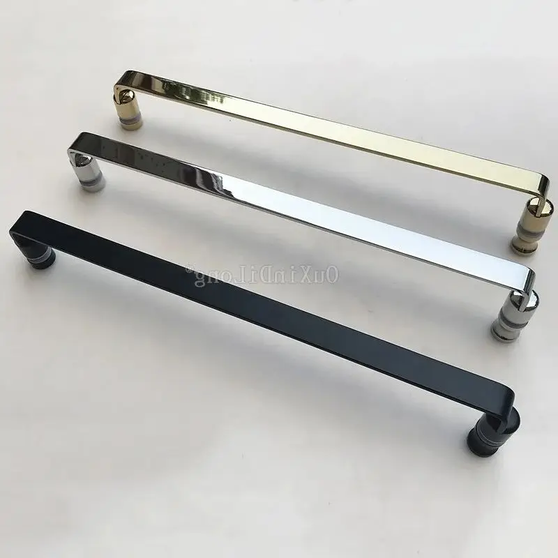 

Твердые ручки для раздвижных дверей из нержавеющей стали 304, одинарные стеклянные дверные ручки для расстояния отверстий 6 ~ 12 мм, 440 мм/17,32 дюйма