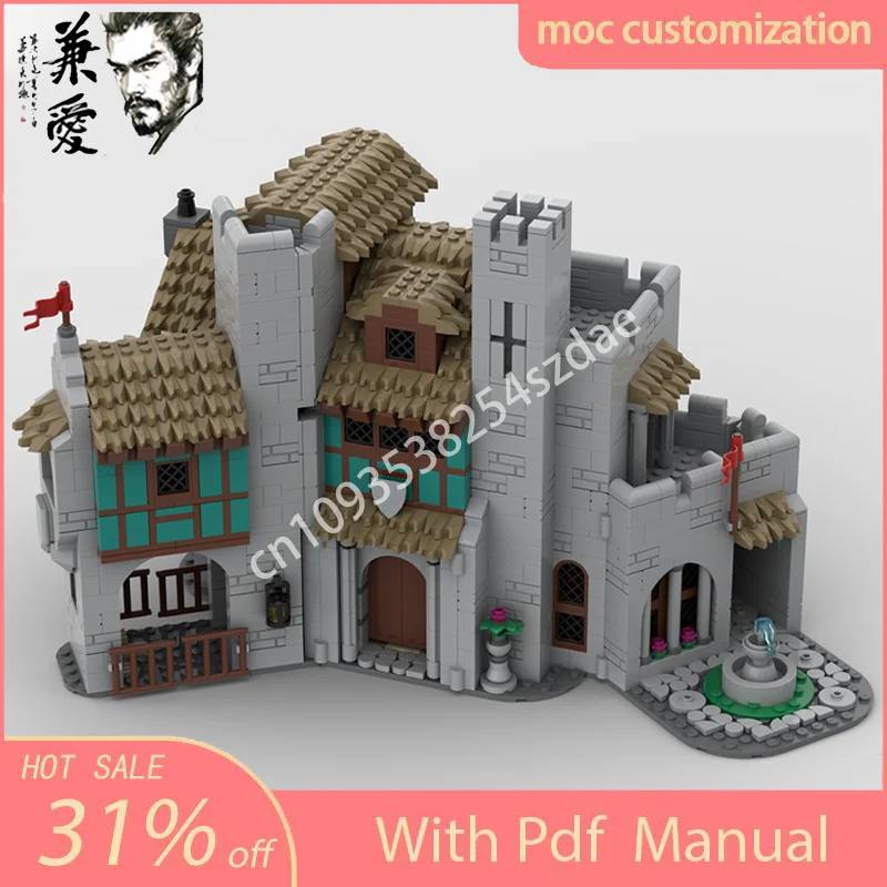 

2046PCS MOC Baron's Manor Street Medieval View Model Building Block Diy Creative Assembly Educational Bricks Toys Kid Gift