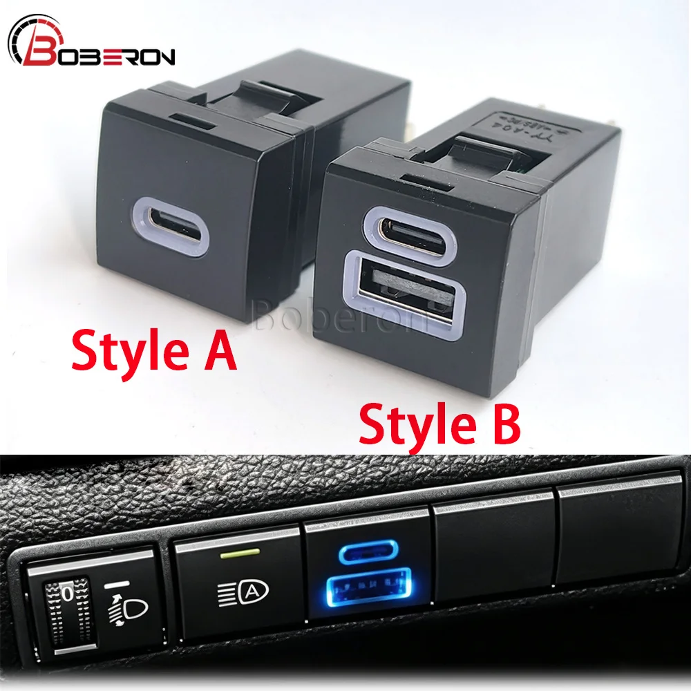 carregador-usb-qc30-tipo-c-pd-para-carro-adaptador-de-carregamento-rapido-para-telefone-compativel-com-toyota-camry-prado-hiace-corolla-2019-hilux-2020