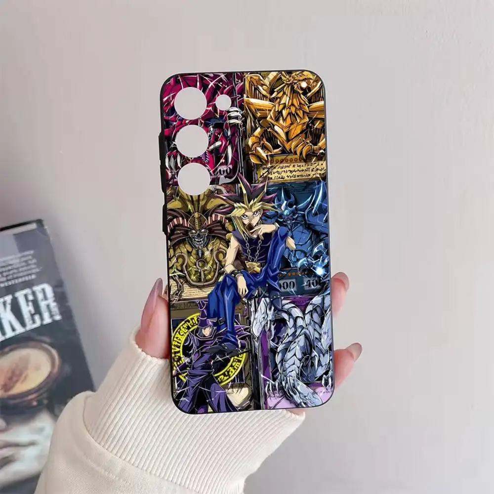 Jogo yu-gi-oh cartão caso de telefone para samsung galaxy a73,72,51,53,52,71,22,5g, nota, j7,8,9 capa preta macia