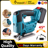 Podofo Brushless Corded Jigsaw Cordless Electric Saw Woodworking Tools Wood Cutting Machines Handheld Saw For Makita 18V Battery