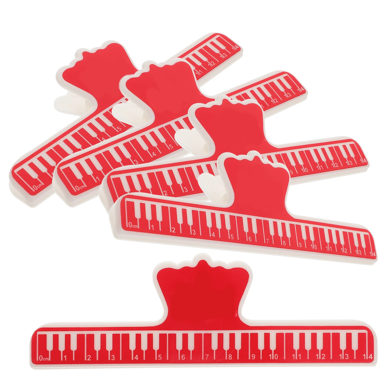 

5 Pcs Music Score Clip with Durable ABS Material for Sheet Holder Practical Page Stand Keyboard Reading Book Clamp