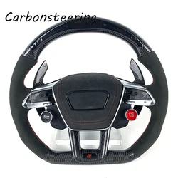 Cars Accessories For Audi Customized LED Steering Wheel With Start Buttons for A7 S7 RS7 A6 S6 RS6 C8 A8 A6L S8 Q6 RS3 RS4 RS5
