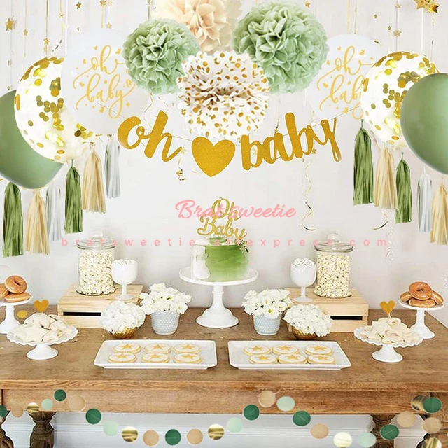 Fashion green theme baby shower