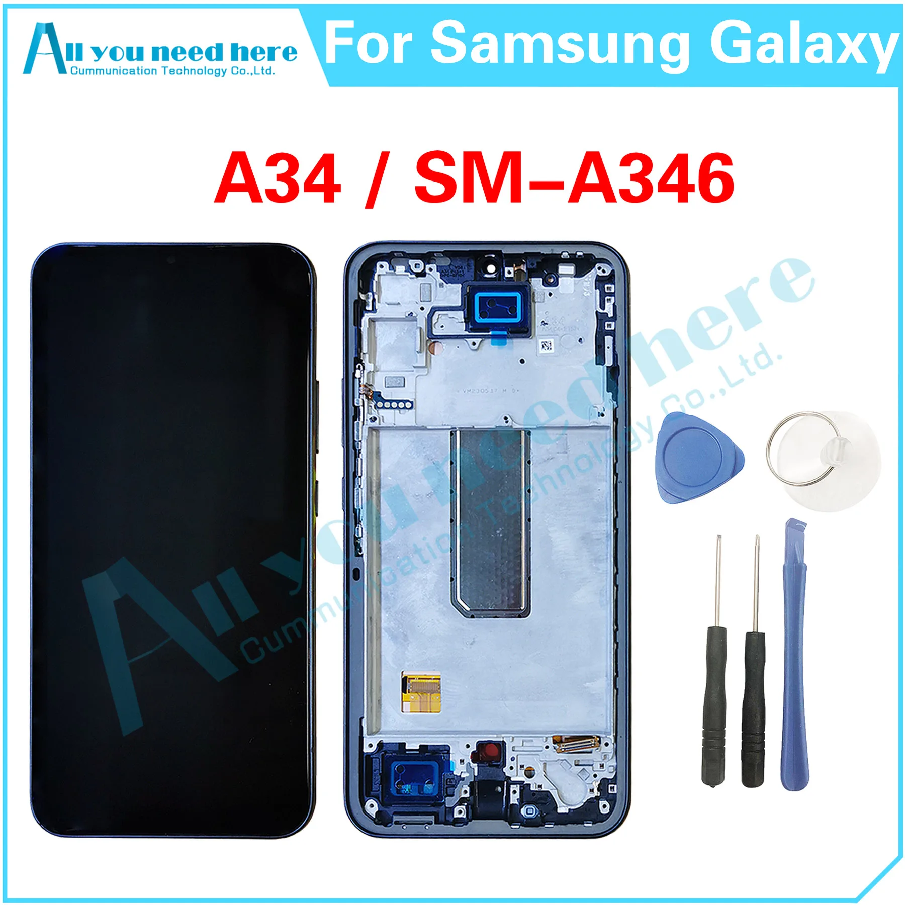 

100% Test For Samsung Galaxy A34 A346 A346E A346B A346M A3460 LCD Display Touch Screen Digitizer Assembly Repair Parts Replace