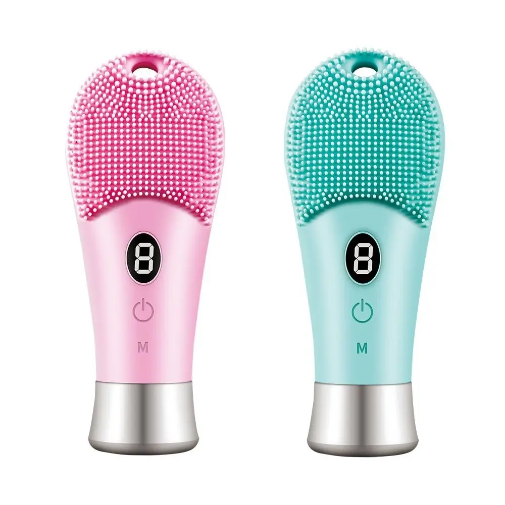 

Silicone Electric Ultrasonic Scrubber 9 Gear Rechargeable Sonic Scrubber Spinning Waterproof Electric Face Scrubber Facial Care