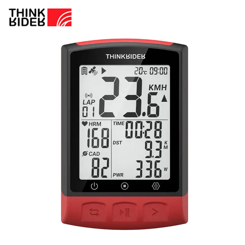 

Велокомпьютер ThinkRider BC108 с GPS, водонепроницаемый по стандарту IPX7, Bluetooth 5.0, 2,3-дюймовый цифровой экран, поддержка приложения Powerfun.
