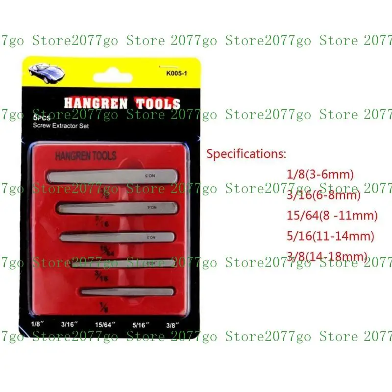 Y1UD Square Broken for Head Screw Removal Tool Easily Remove Damaged Screws Studs and Bolts 1/8 3/16 15/64 5/16 3/8 Reusable