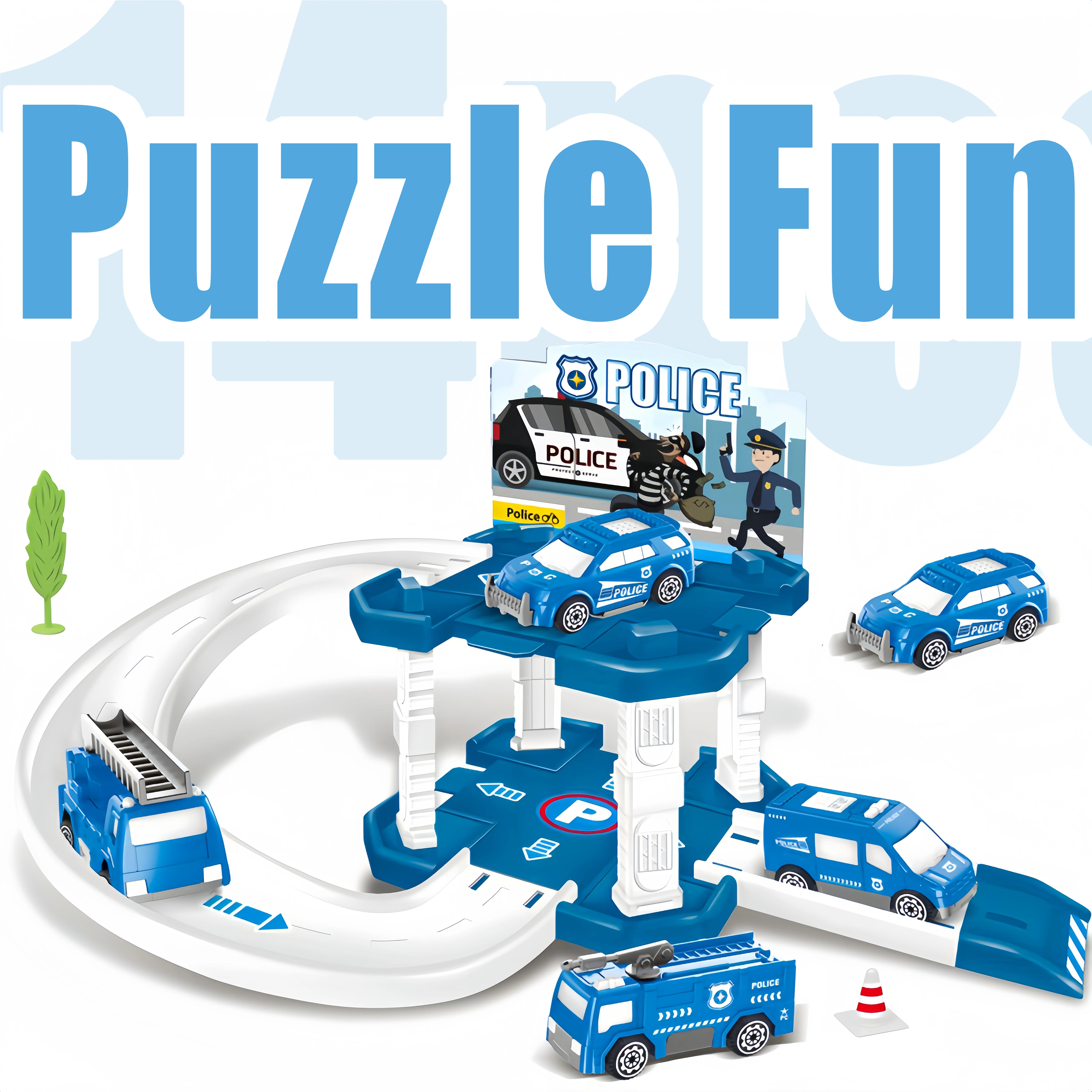 

Набор игрушек-головоломки из 14 предметов, включая два машинки в случайном стиле и маленькое дерево, подходят как праздничный подарок, красиво упакованные, подходят для Рождества и Пасхи.