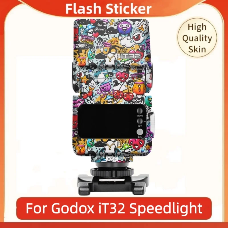 

Для iT32 Flash Skin Wrap Cover Film для камеры Godox iT32 Speedlight Премиальная наклейка Защитная наклейка для кожи