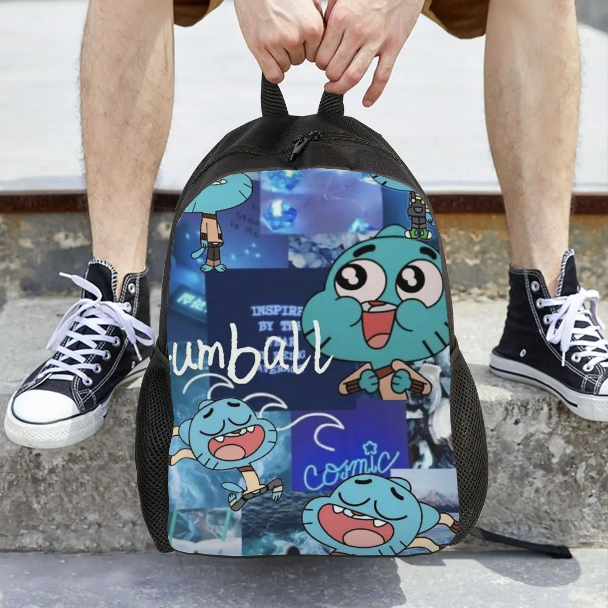 

Gumball Watterson The Amazing World Of Gumball Anime Backpack Daypack Large Capacity Children BookBag School Bag Shoulder Bags