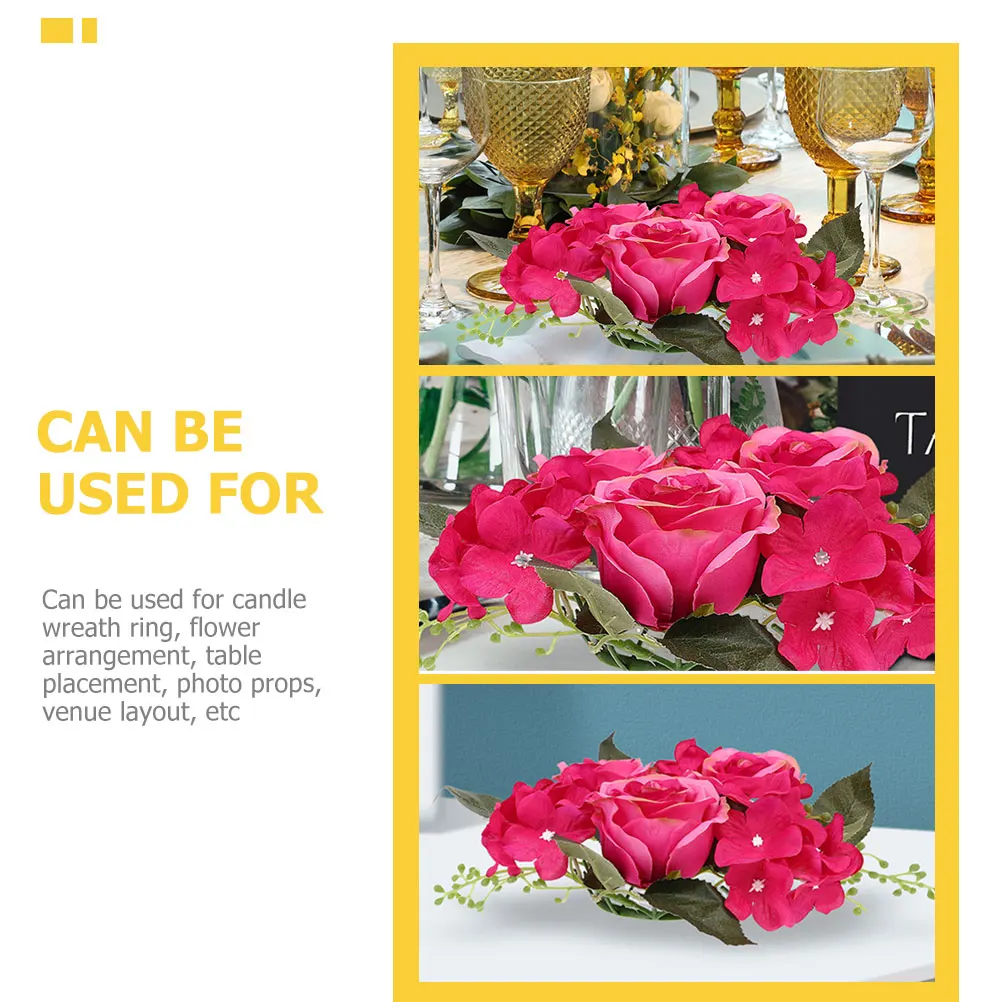 

3pcs Wreaths Artificial Flower Centerpieces For Tables Rose Flower Wedding Party Decoration Table Centerpiece Home Decor