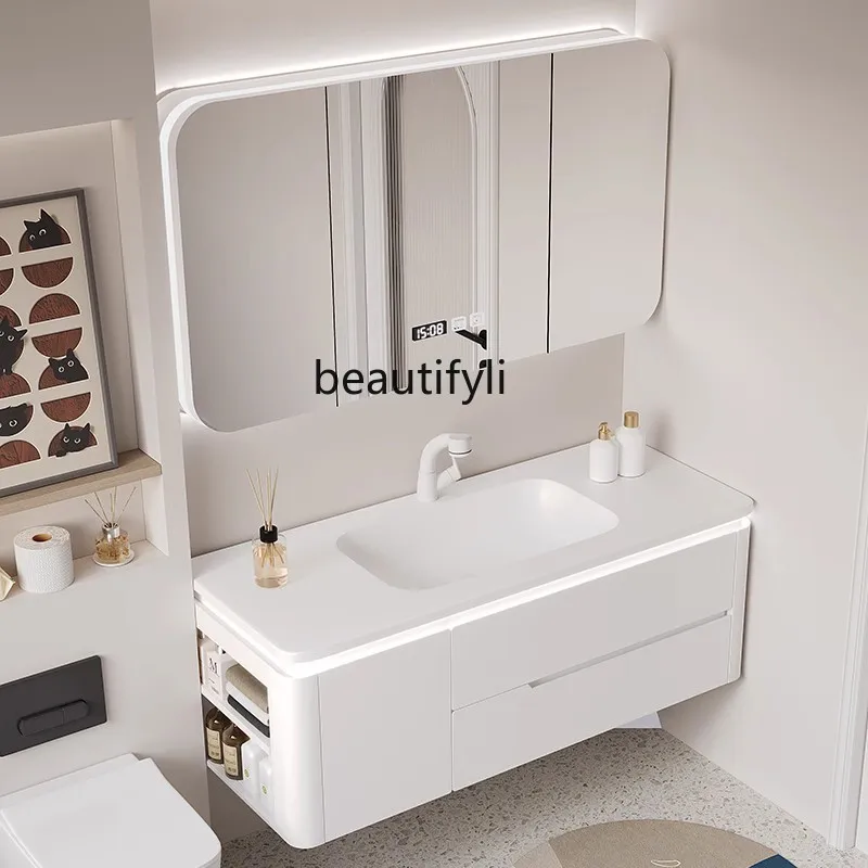 

Take care of ceramic integrated basin bathroom cabinet Corian integrated basin, wash basin bathroom cabinet basin