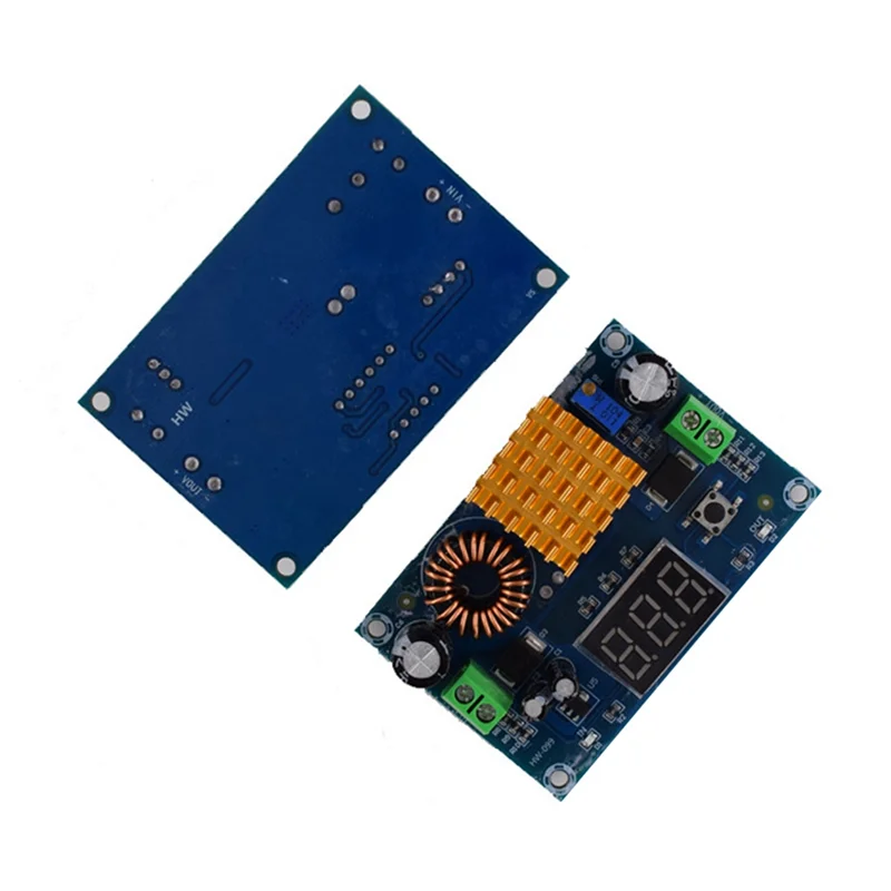 ABKU-2Pcs XH-M411 DC 4-35V To 5-45V Boost Module Digital Voltmeter Boost Converter Board 5A Power Adjustable Step-Up Module