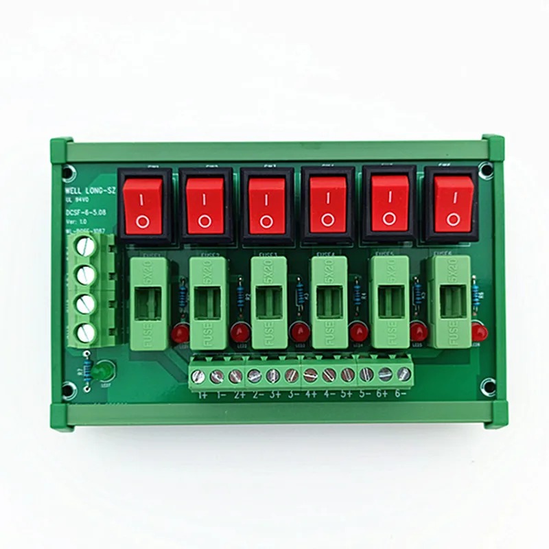 

6-позиционный переключатель, устанавливаемый на DIN-рейку, модуль распределительной платы переменного/постоянного тока