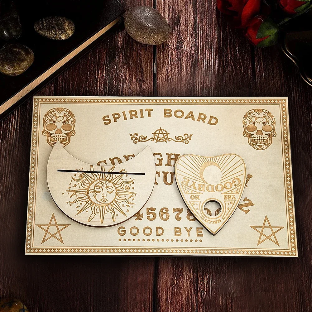 Wooden Pendulum Ouija Board Game Metaphysical Divination Dowsing Spirit Talking Board Crystal Ball Tarot Display Holder Stand