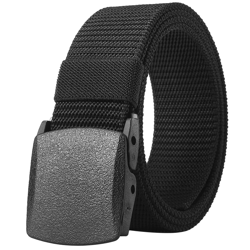 

New Unisex Tactic Belt Quality Plastic Automatic Buckle Breathable Weaving Nylon Belt Outdoor Sport Men & Women Military Trainin
